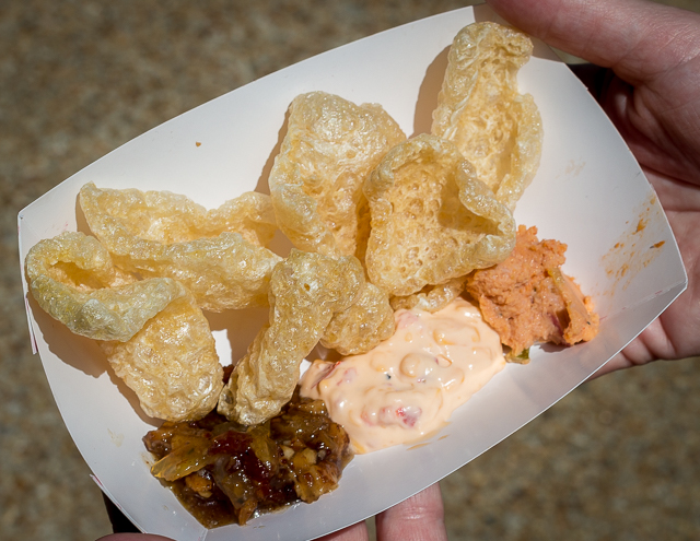 Busch Gardens Williamsburg Food and Wine Festival 2016 Pork Rinds with Virginia Dips